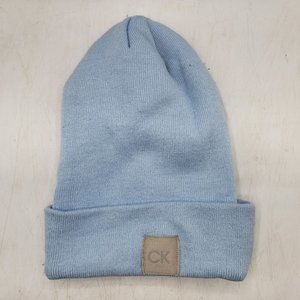 Calvin Klein Womens Light Blue Acrylic Beanie Warm Casual Comfort Winter